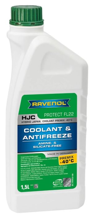 Ravenol HJC Hybrid Japanese Coolant Premix Protect FL22 (-40C, зеленый)