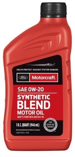Motorcraft Synthetic Blend Motor Oil 0W-20