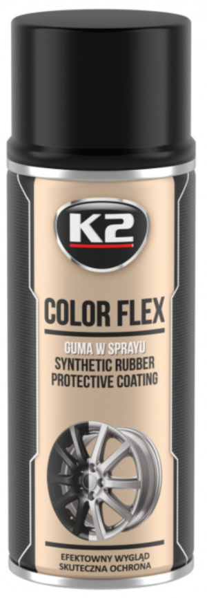 Покрытие жидкая резина K2 Color Flex (черная, глянцевая)