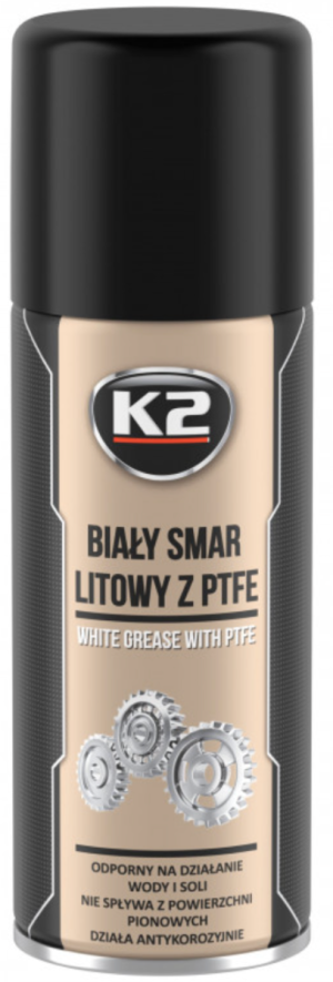 Смазка-спрей универсальная K2 (белая, с PTFE)