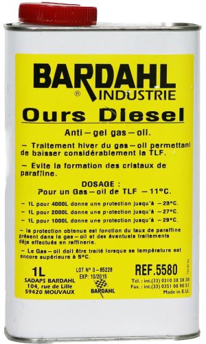 Присадка в дизтопливо (Антигель) Bardahl Ours Diesel