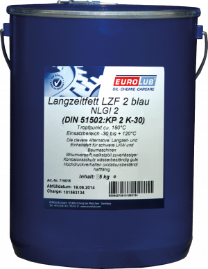 Многоцелевая смазка (литиевый загуститель) Eurolub Langzeitfett LZF 2 Blau