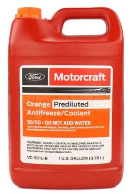 Motorcraft Orange Prediluted Antifreeze (-37C, оранжевый)