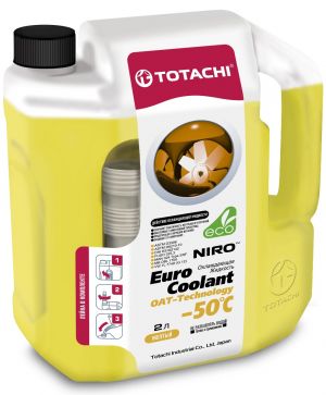 Totachi Euro Coolant OAT Technology (-50C, желтый)