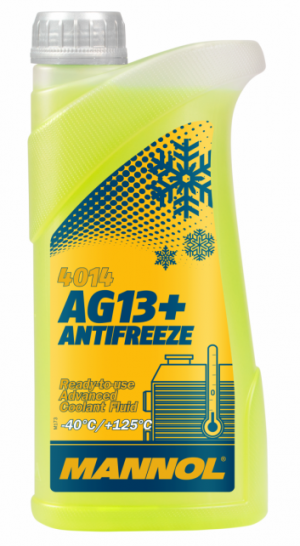 MANNOL AG13+ Antifreeze (-40C, желтый)