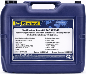 Rheinol 10W-40 Favorit LSAP