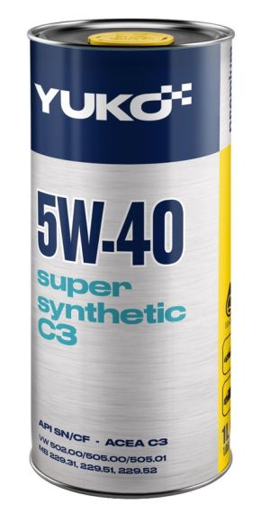 Yuko 5W-40 Super Synthetic C3 